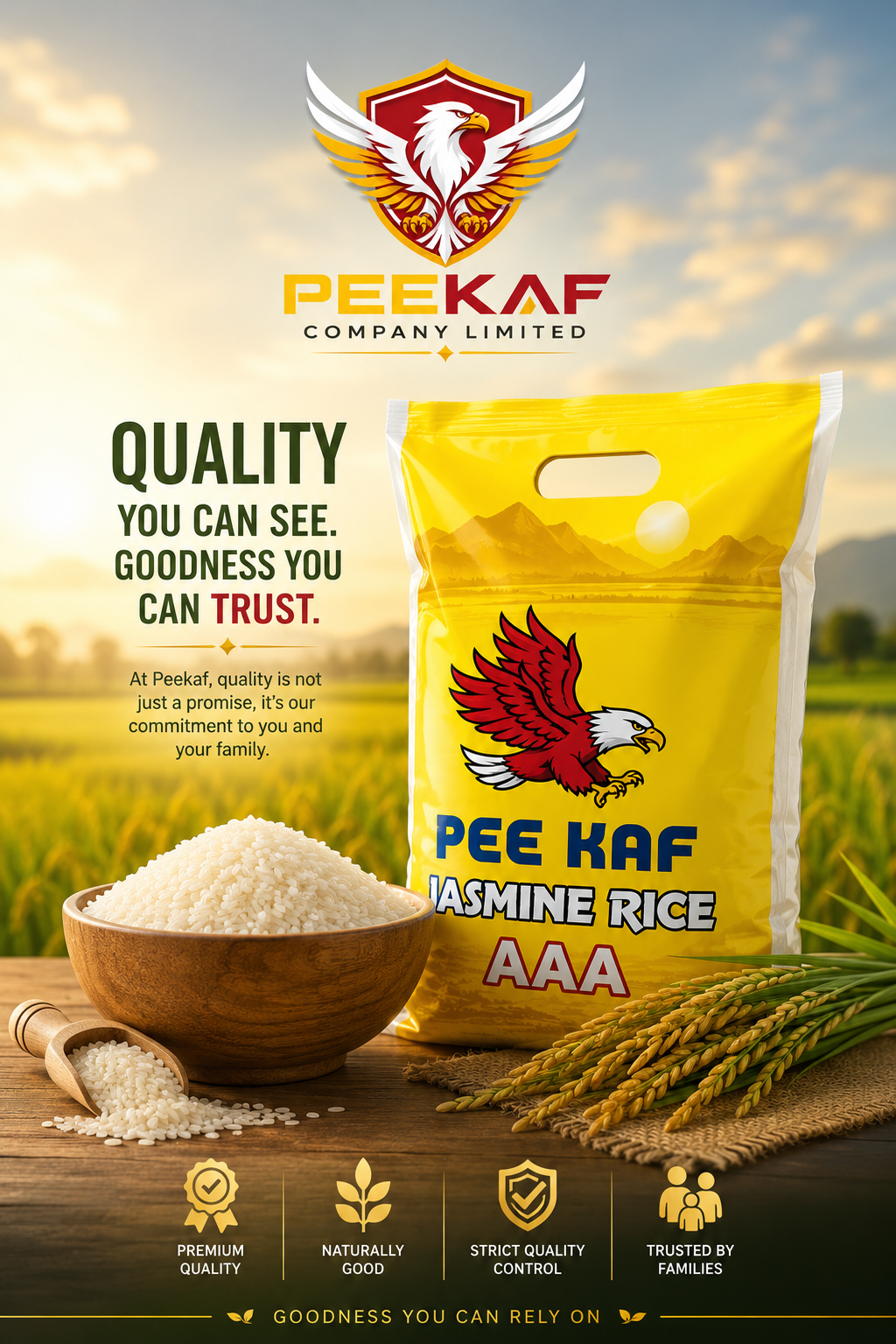 Peekaf rice and oil products