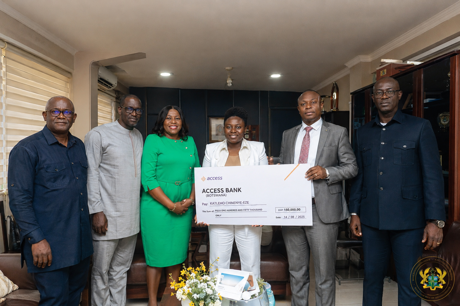Peekaf donation presentation to Ghana football officials